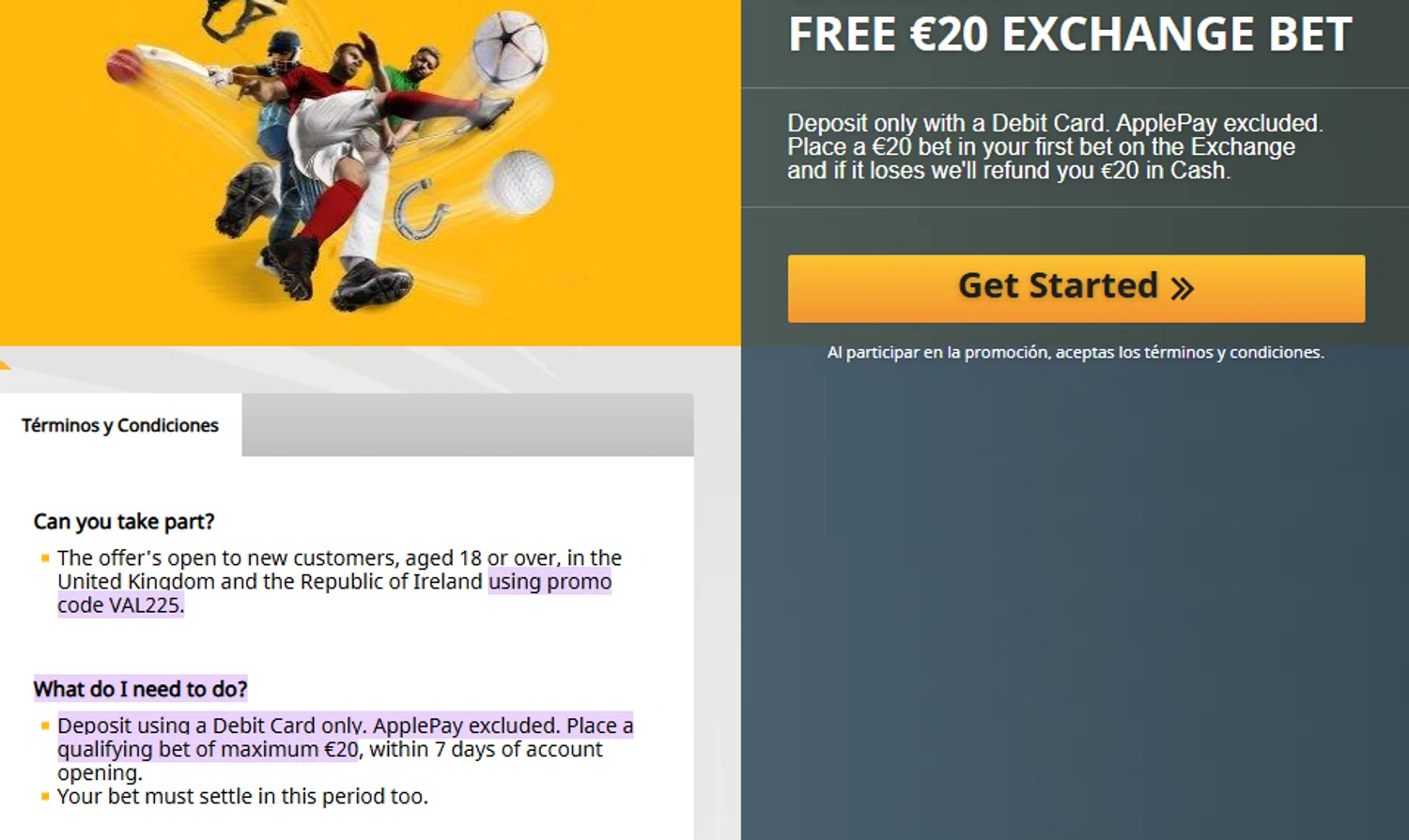 Betfair promo code screenshot showing code VAL225 applied at Betfair checkout page. Uploaded by SimplyCodes community member PaulSkenes on Jun 6, 2026