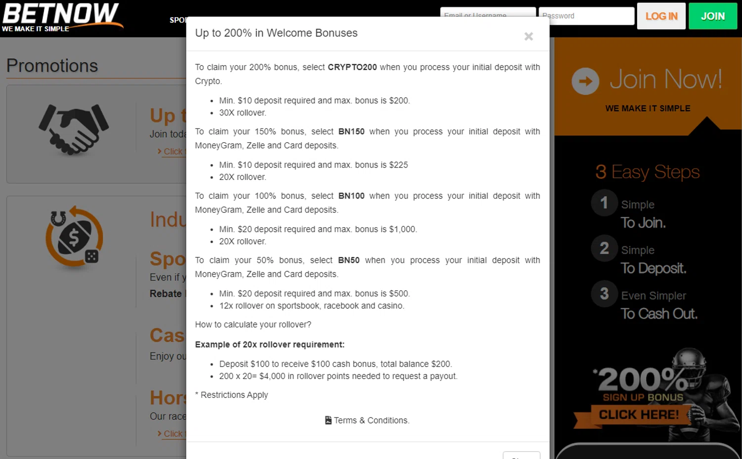 BetNow checkout page showing BetNow promo code box | Screenshot taken by SimplyCodes community member on Jan 18, 2024