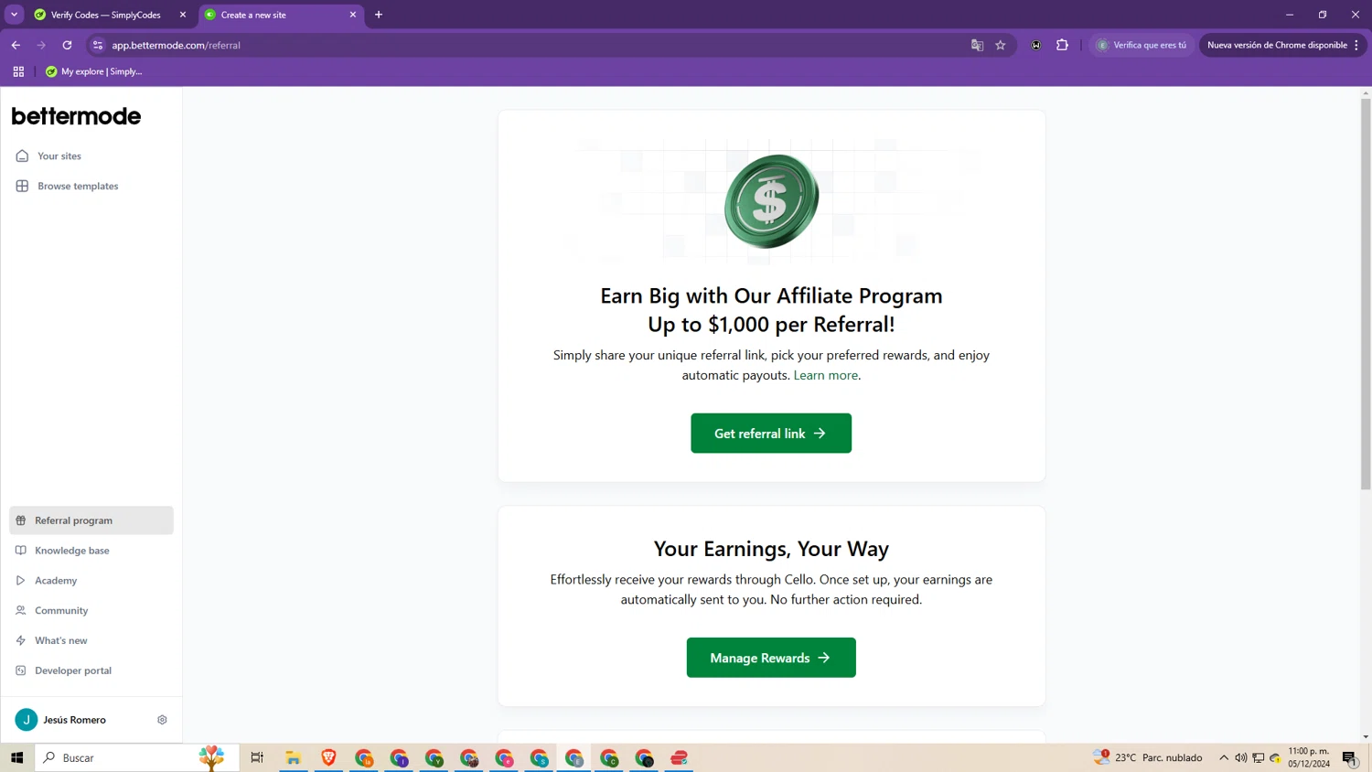 Bettermode checkout page showing Bettermode promo code box | Screenshot taken by SimplyCodes community member on Dec 6, 2024
