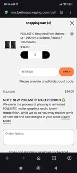 BETTER20 coupon verification screenshot