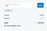 ACM coupon verification screenshot
