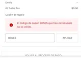 BONES coupon verification screenshot