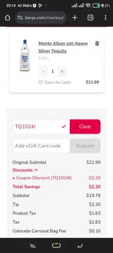 Tw1024j coupon verification screenshot