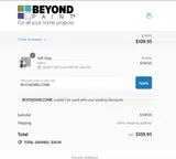 BEYONDWELCOME coupon verification screenshot