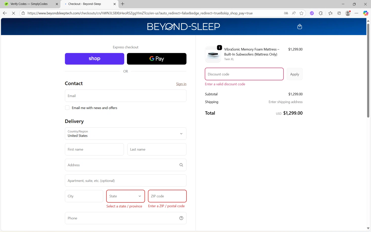 Beyond-Sleep promo code screenshot showing code LABORDAY30 applied at Beyond-Sleep checkout page. Uploaded by SimplyCodes community member juanx1702 on Sep 24, 2025