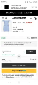 L30 coupon verification screenshot