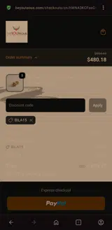 BILA15 coupon verification screenshot