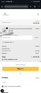 bonusflash coupon verification screenshot