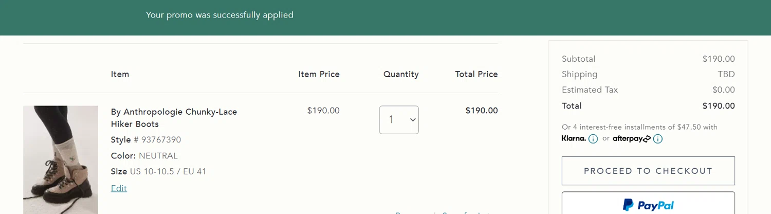 how to use Anthropologie coupons