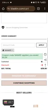 Miami15 coupon verification screenshot