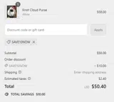 SAVE10NOW coupon verification screenshot