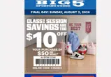 Big 5 Sporting Goods coupon verification screenshot