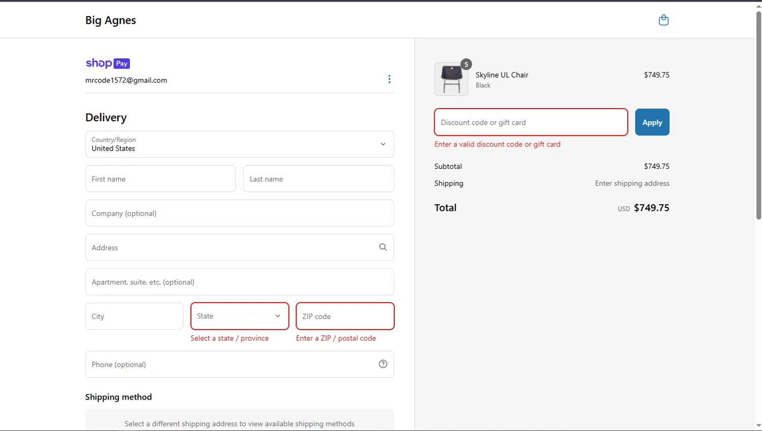 Big Agnes discount code screenshot showing code SURVEY_SAYS_10 applied at Big Agnes checkout page. Uploaded by SimplyCodes community member TokioMiller on Mar 28, 2025