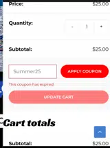 Summer25 coupon verification screenshot