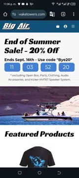 Bye20 coupon verification screenshot