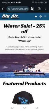 WarmUp coupon verification screenshot