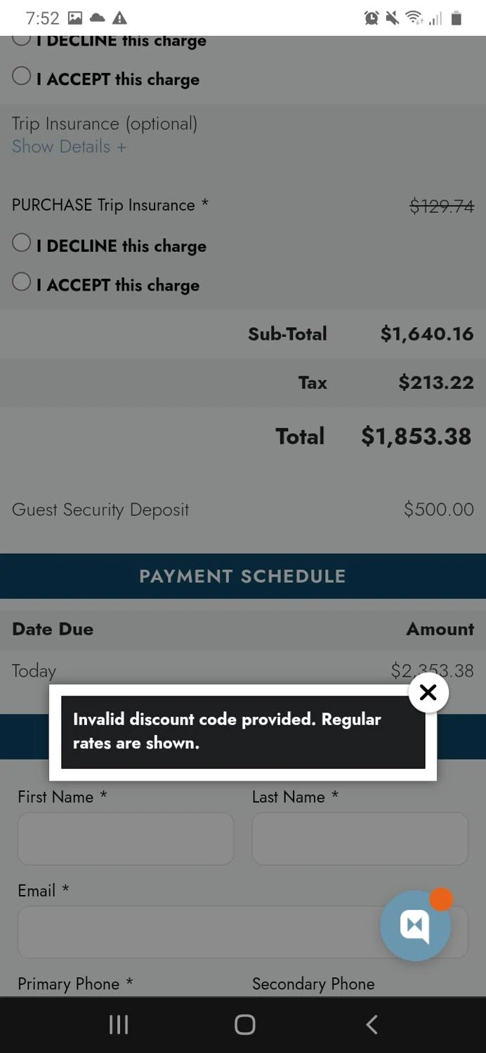 Big Bear Cool Cabins promo code screenshot showing code 100SPRING applied at Big Bear Cool Cabins checkout page. Uploaded by SimplyCodes community member CarlOz on May 11, 2025