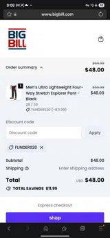 flinders20 coupon verification screenshot
