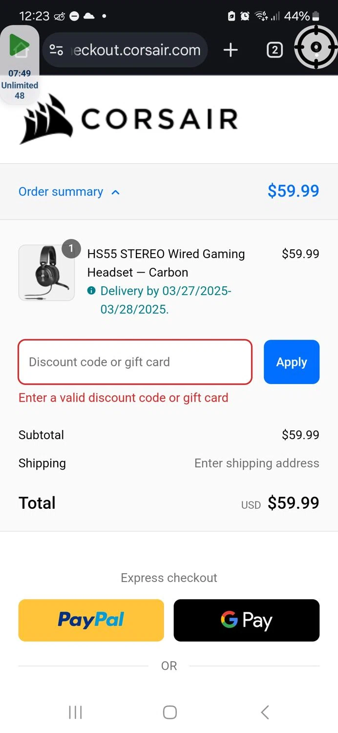 The Big Bounce America promo code screenshot showing code 25OFF applied at The Big Bounce America checkout page. Uploaded by SimplyCodes community member Goto_Ch on Mar 27, 2025