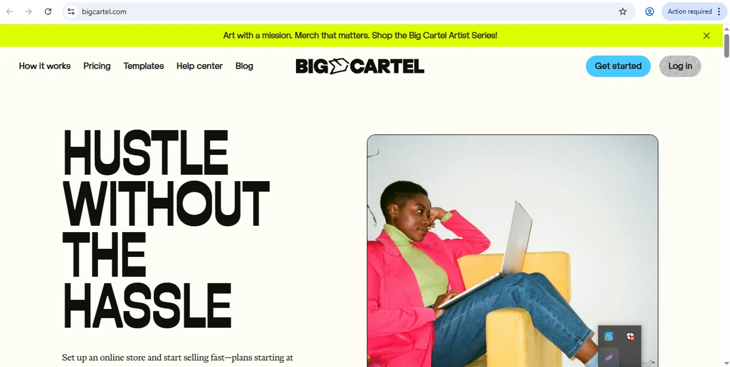 Big Cartel checkout page showing Big Cartel promo code box | Screenshot taken by SimplyCodes community member on Nov 26, 2025