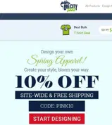pink10 coupon verification screenshot