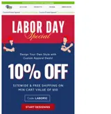 LABOR10 coupon verification screenshot