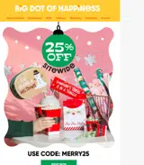 MERRY25 coupon verification screenshot