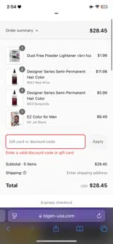 THANKSDAD coupon verification screenshot
