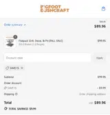 SAVE15 coupon verification screenshot