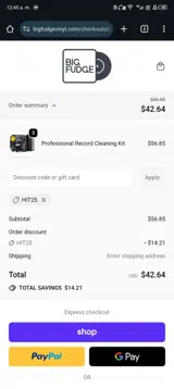 HIT25 coupon verification screenshot