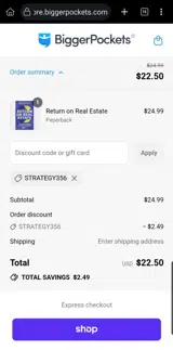 STRATEGY356 coupon verification screenshot
