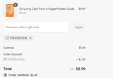 STRATEGY356 coupon verification screenshot