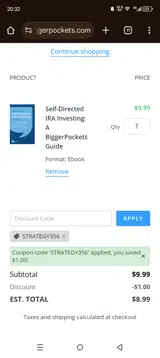 STRATEGY356 coupon verification screenshot
