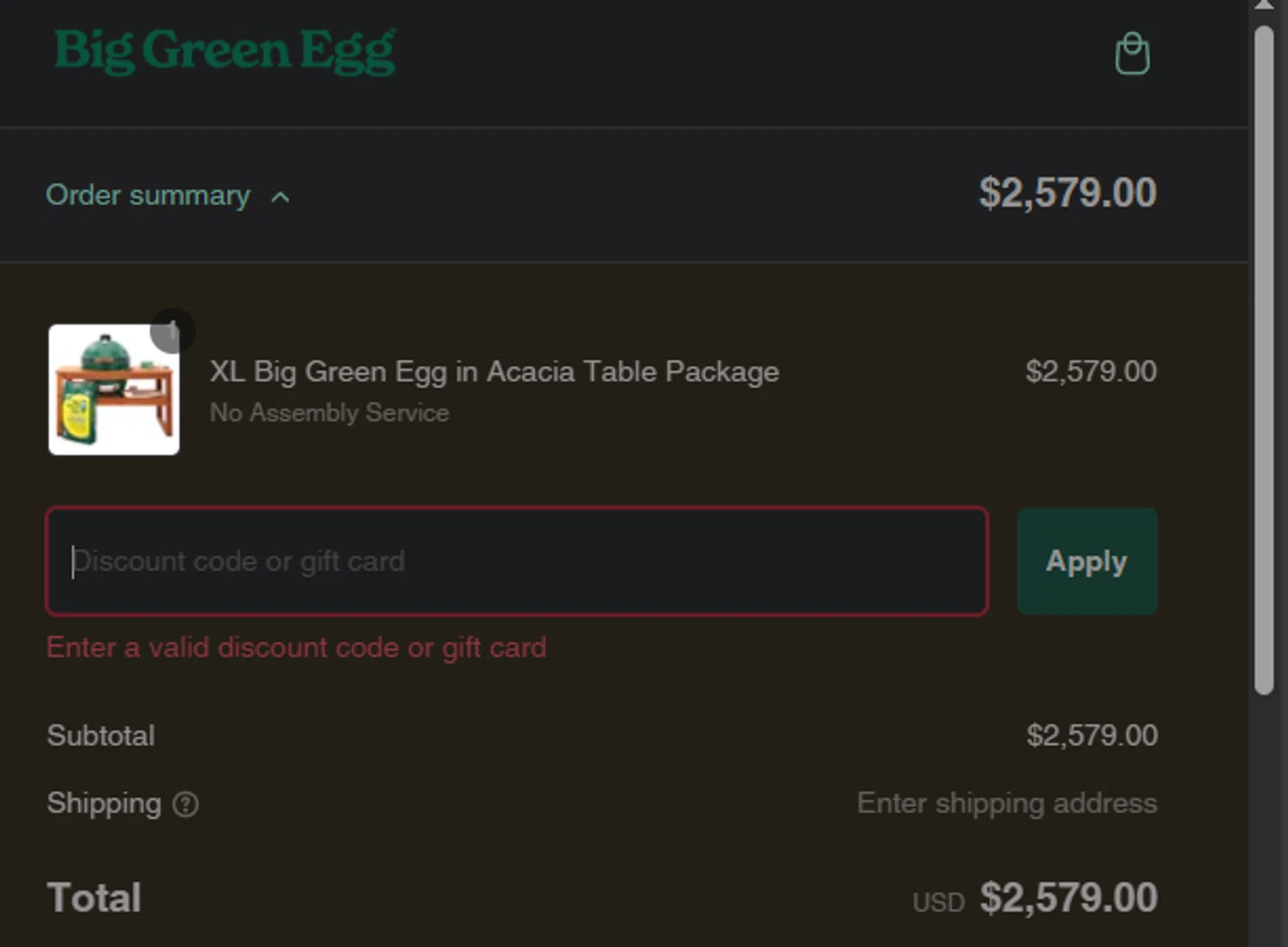 Big Green Egg promo code screenshot showing code SIGNS20 applied at Big Green Egg checkout page. Uploaded by SimplyCodes community member FIREINTHEHOLE on Feb 18, 2025