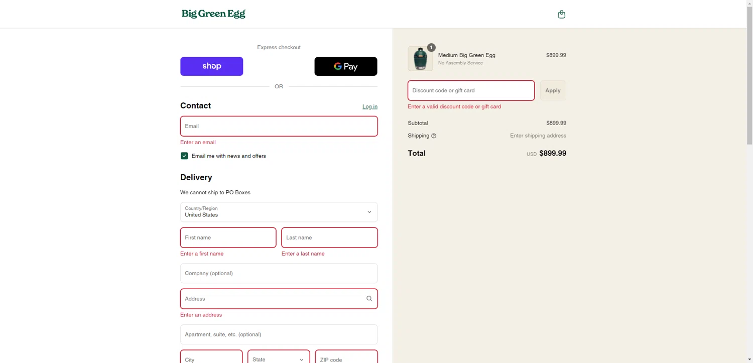 Big Green Egg promo code screenshot showing code NEW15 applied at Big Green Egg checkout page. Uploaded by SimplyCodes community member ScanRanger3503 on Sep 8, 2025