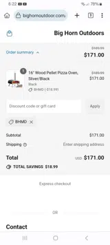BHMD coupon verification screenshot