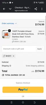 BHD91 coupon verification screenshot