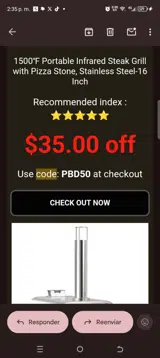 PBD50 coupon verification screenshot