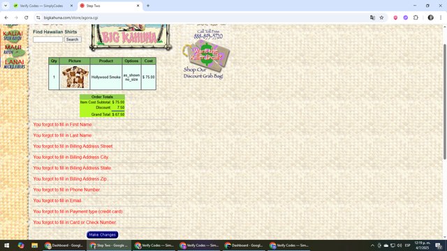 Big Kahuna checkout page showing Big Kahuna promo code box | Screenshot taken by SimplyCodes community member on Jul 4, 2025
