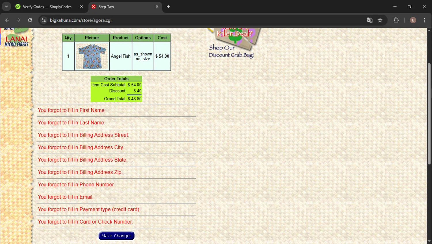 Big Kahuna promo code screenshot showing code save10 applied at Big Kahuna checkout page. Uploaded by SimplyCodes community member Esteban14 on Jul 18, 2025