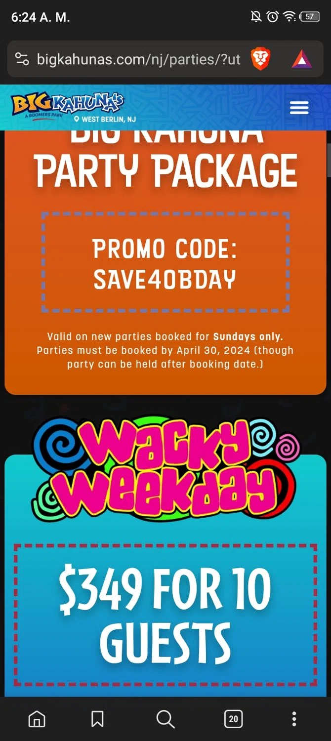 Big Kahuna's checkout page showing Big Kahuna's promo code box | Screenshot taken by SimplyCodes community member on Apr 21, 2024