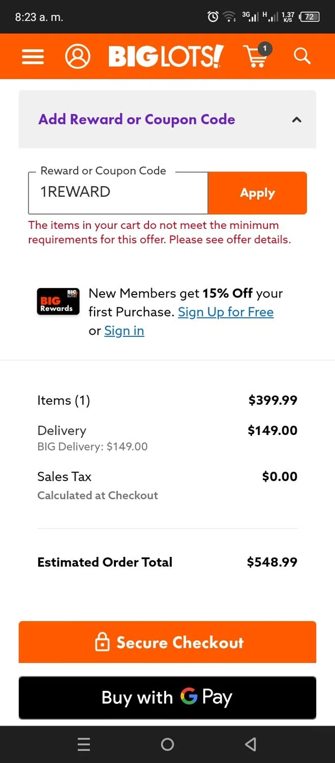 how to use Big Lots coupons