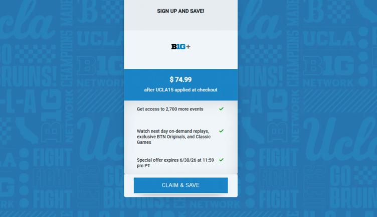 Big Ten Plus Promo Codes - 50% Off (2 Verified) Mar 2026