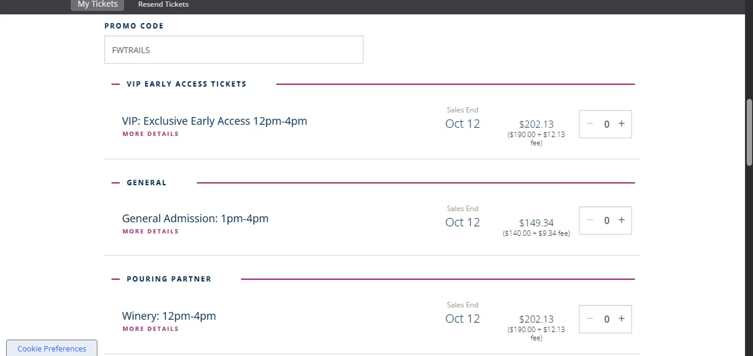 Big Tickets checkout page showing Big Tickets promo code box | Screenshot taken by SimplyCodes community member on Sep 17, 2025