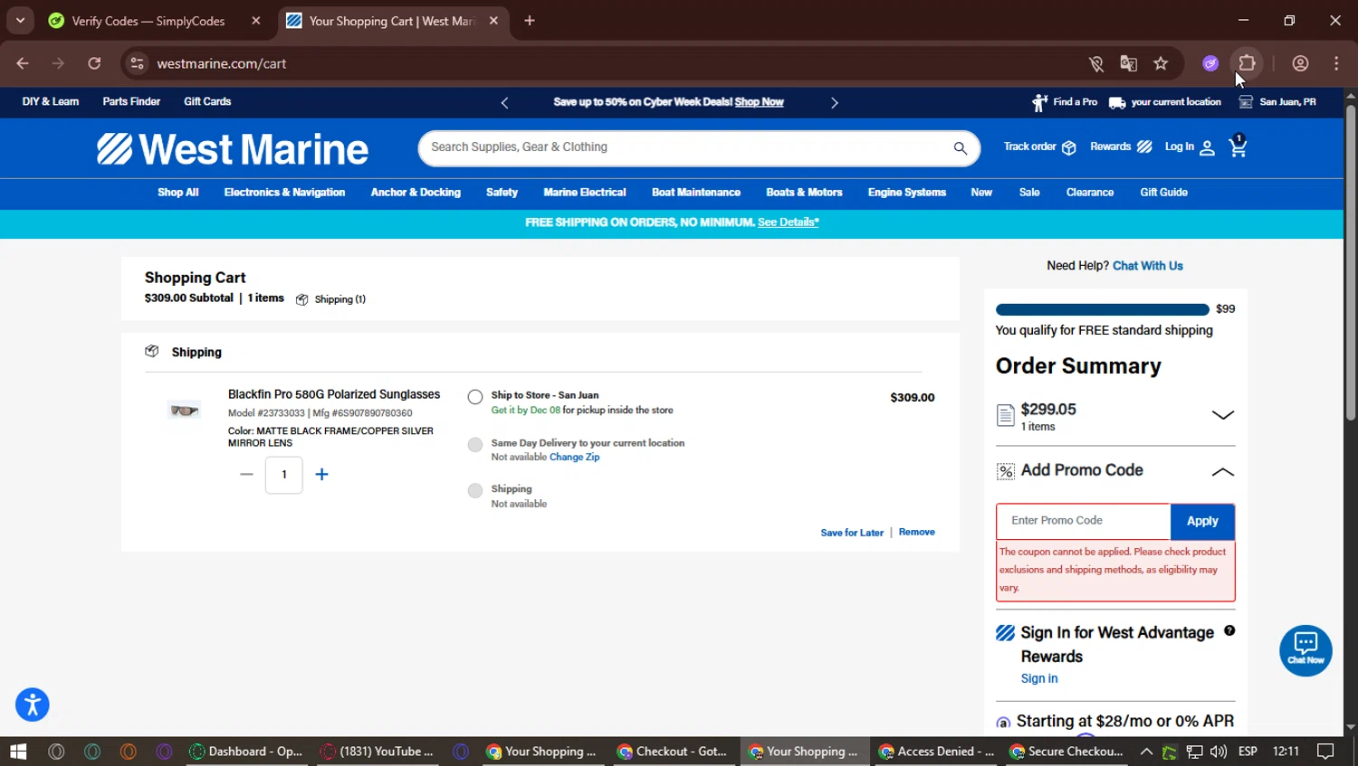 Big Tickets promo code screenshot showing code FIVEOFF applied at Big Tickets checkout page. Uploaded by SimplyCodes community member Saoul_ on Dec 2, 2025