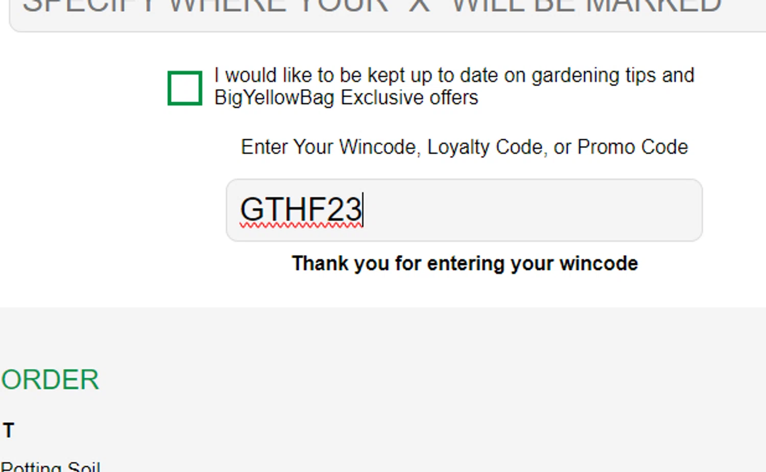 Big Yellow Bag checkout page showing Big Yellow Bag promo code box | Screenshot taken by SimplyCodes community member on Apr 22, 2024