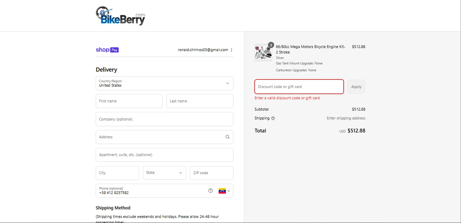 Bikeberry promo code screenshot showing code CAR-FREE applied at Bikeberry checkout page. Uploaded by SimplyCodes community member SmartWhiz589 on Aug 27, 2025