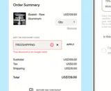 FREESHIPPING coupon verification screenshot