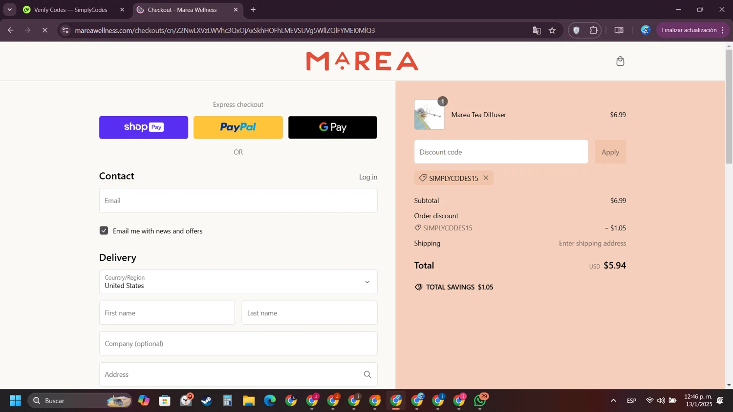 Bike Share Toronto promo code screenshot showing code HOLIDAY applied at Bike Share Toronto checkout page. Uploaded by SimplyCodes community member ShieldAce8260 on Jan 13, 2025