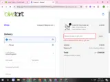 Biketart coupon verification screenshot